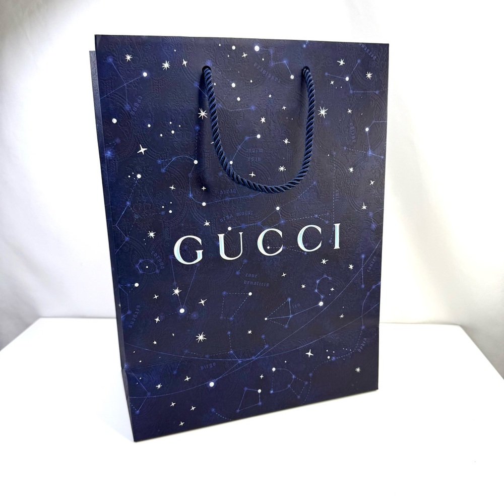 Gucci Blue Constellation Zodiac Limited Edition Large Shopping Bag